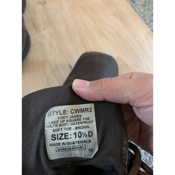 Cody James Lace Up Square Toe Kiltie Waterproof Boots 10.5 main image 5
